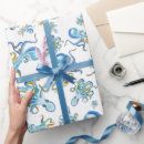 Search for octopus wrapping paper Blue