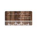 Search for rustic lace wedding return address labels White