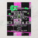Search for punk rock birthday invitations Pink