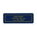 Search for blue and yellow return address labels Modern
