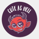 Search for devil round stickers Cute