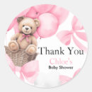 Search for baby girl shower invitation stickers We can bearly wait