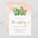 Search for cacti wedding invitations Modern typography
