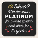Search for 25th anniversary coasters Silver