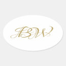 Search for oval monogram stickers Gold