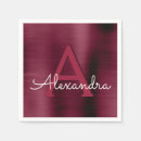 Search for burgundy napkins Marsala