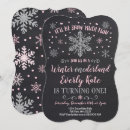 Search for winter onederland girl invitations Pink and silver
