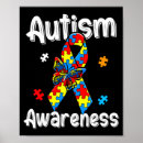 Search for autism puzzle ribbon posters Autism spectrum disorder