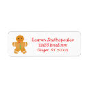 Search for gingerbread return address labels Red