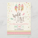 Search for pink and gold 1st birthday invitations Boho