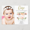 Search for glitter 1st birthday invitations Elegant