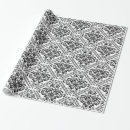 Search for black and white damask wrapping paper Floral
