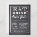 Search for chalkboard new years eve invitations Vintage
