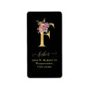 Search for monogram floral return address labels Classy