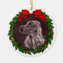 Search for irish setter christmas tree decorations Dogs