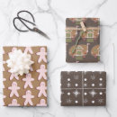 Search for gingerbread man wrapping paper Winter