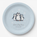 Search for cute baby penguin plates Winter baby shower