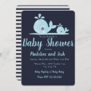 Search for watercolor whale baby shower invitations Navy