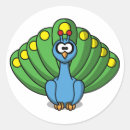Search for cartoon peacock stickers For kids