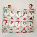 Search for christmas snowmen blankets Pattern