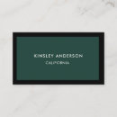 Search for green and black business cards Simple