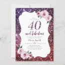 Search for for women 40th birthday invitations 40 and fabulous