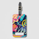 Search for funky luggage tags Colourful