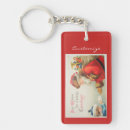 Search for cute holiday rectangular key rings Santa