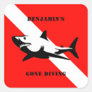 Search for shark diving stickers Scuba