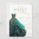 Search for emerald green and gold sweet 16 invitations Trendy on trend