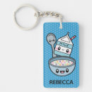 Search for milk rectangular key rings Kawaii