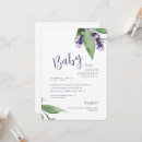 Search for lavender baby girl shower invitations Botanical