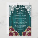 Search for burgundy and teal invitations Rustic