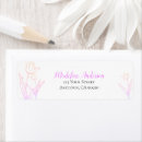 Search for pink tulip return address labels Minimalist