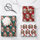 Search for santa head wrapping paper Green