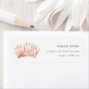 Search for princess crown return address labels Watercolor