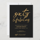 Search for black and gold 60th birthday invitations Golden
