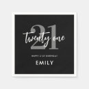 Search for 21st birthday napkins Simple