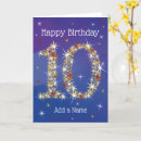 Search for 10th birthday cards Gold