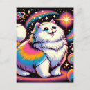 Search for fluffy white postcards Kitty