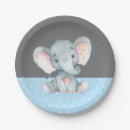 Search for elephant baby shower plates It's a boy