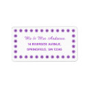 Search for purple flower return address labels Simple