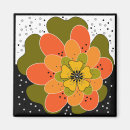 Search for flower illustrations magnets Green