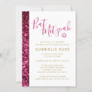 Search for hot pink glitter invitations Sparkly