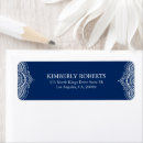 Search for royal blue and white return address labels Modern