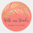 Search for coral and gold wedding stickers Couple