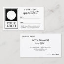 Search for logo appointment cards Minimalist