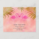 Search for pink flamingo save the dates Tropical
