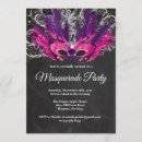 Search for pink purple masquerade party invitations Mask
