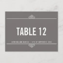 Search for wedding table numbers postcards Modern